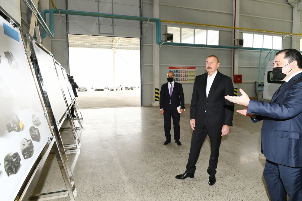 Президент Ильхам Алиев принял участие в открытии Гаджигабульского промышленного квартала (ФОТО)