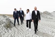 Azerbaijani president, first lady attend ceremony of laying foundation of Mud Volcanoes Tourism Complex (PHOTO)