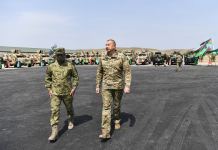 Azerbaijani president, first lady attend opening ceremony of military unit in Jabrayil district (PHOTO)