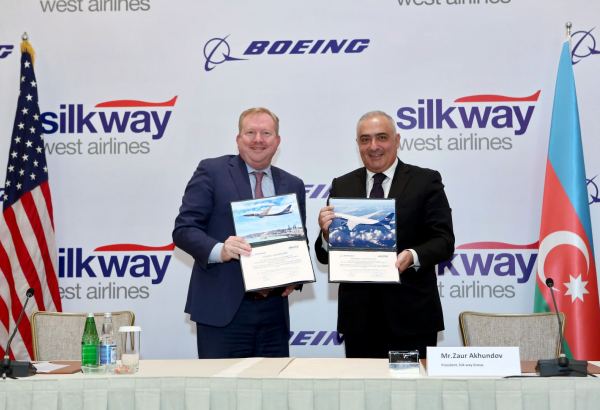 Donanmasını genişləndirən Silk Way West Airlines və Boeing arasında strateji razılaşma imzalanıb (FOTO)