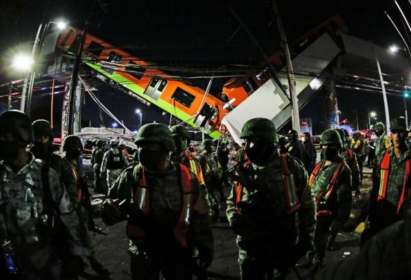 Число жертв обрушения метромоста в Мехико возросло до 26