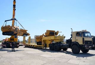 Turkey sends batch of new engineering machinery, equipment to Azerbaijan (PHOTO/VIDEO)