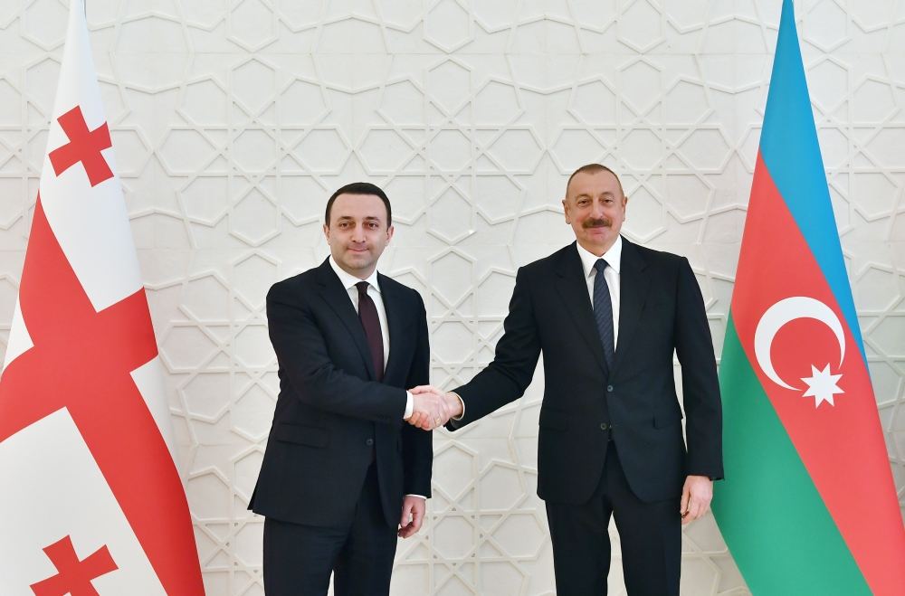 Azerbaijani president receives Georgian PM (PHOTO/VIDEO)