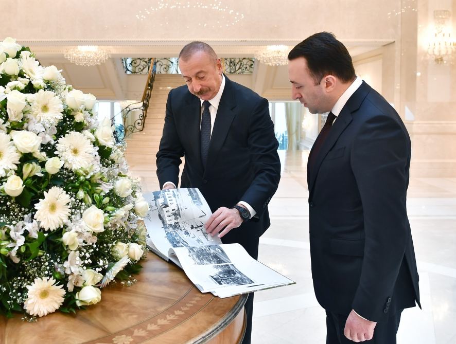 Президент Азербайджана Ильхам Алиев принял премьер-министра Грузии (ФОТО/ВИДЕО)
