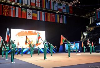 Bakıda bədii gimnastika üzrə Dünya Kubokunun açılış mərasimi keçirilib (FOTO)