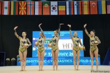 Group teams perform at National Gymnastics Arena as part of Rhythmic Gymnastics World Cup in Baku (PHOTO)