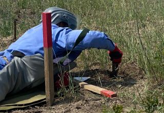 Azerbaijan talks mine clearance work in liberated lands over past week