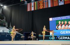 В Национальной арене гимнастики в Баку проходят соревнования групповых команд в рамках Кубка мира (ФОТО)