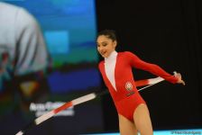 Results of Azerbaijani gymnasts’ performance in exercises with clubs, ribbons as part of Rhythmic Gymnastics World Cup in Baku (PHOTO)