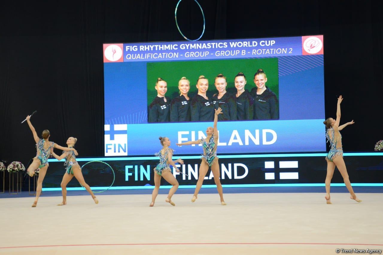 Group team competitions underway in Baku as part of Rhythmic Gymnastics World Cup (PHOTO)