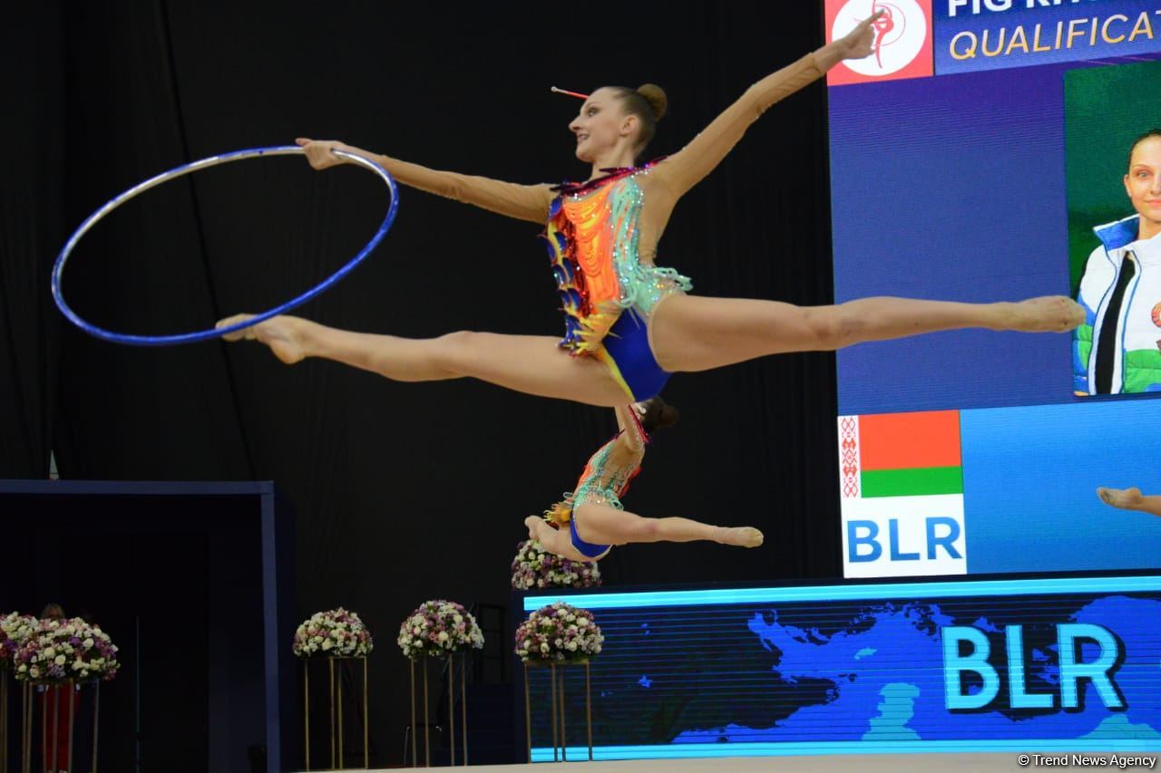 Group team competitions underway in Baku as part of Rhythmic Gymnastics World Cup (PHOTO)