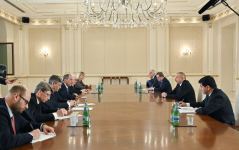 President Ilham Aliyev receives delegation led by Russian FM (PHOTO)