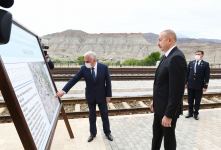 Президент Ильхам Алиев ознакомился с работами, проделанными на железнодорожной станции Ордубад (ФОТО)