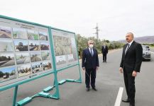 Президент Ильхам Алиев принял участие в открытии магистральной автодороги Джульфа-Ордубад (ФОТО)