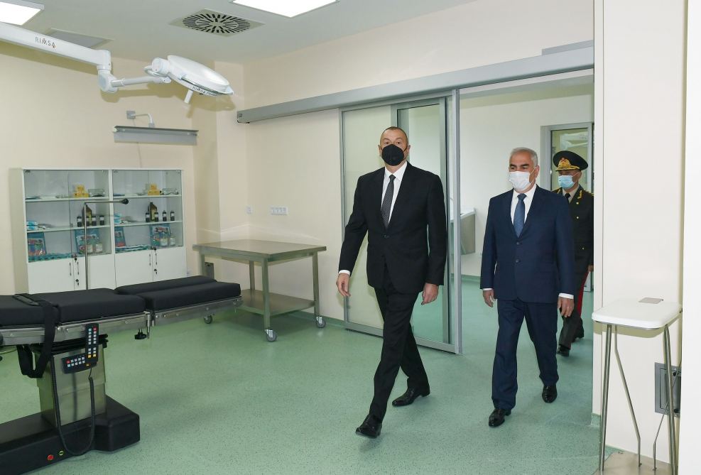 President Ilham Aliyev attends opening of Nakhchivan Garrison Central Hospital (PHOTO)