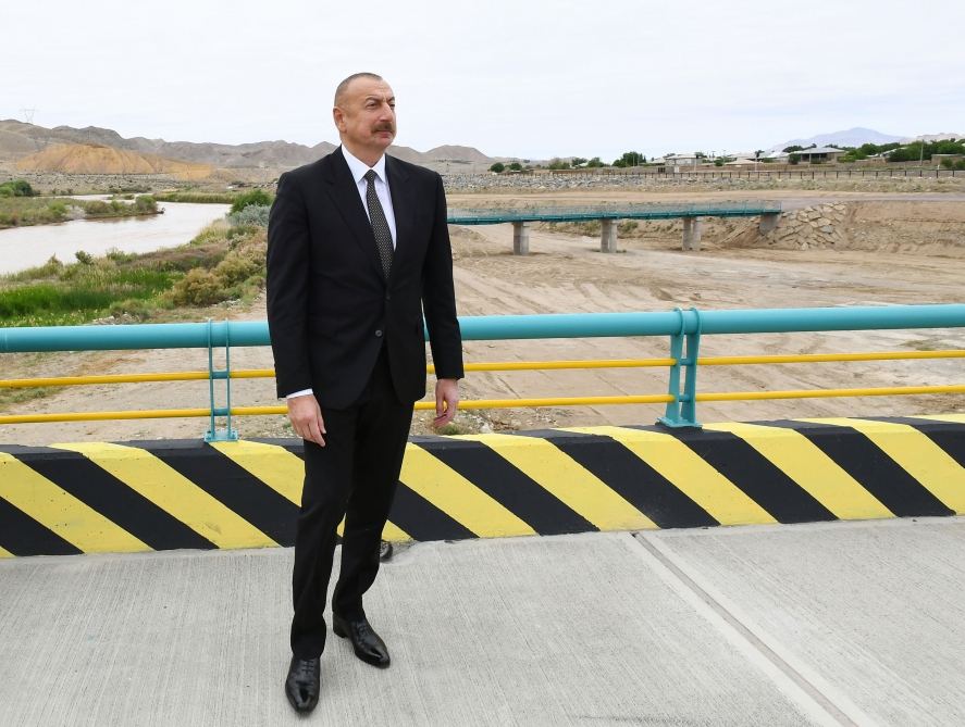 Президент Ильхам Алиев ознакомился со строительством Ордубадской ГЭС (ФОТО)