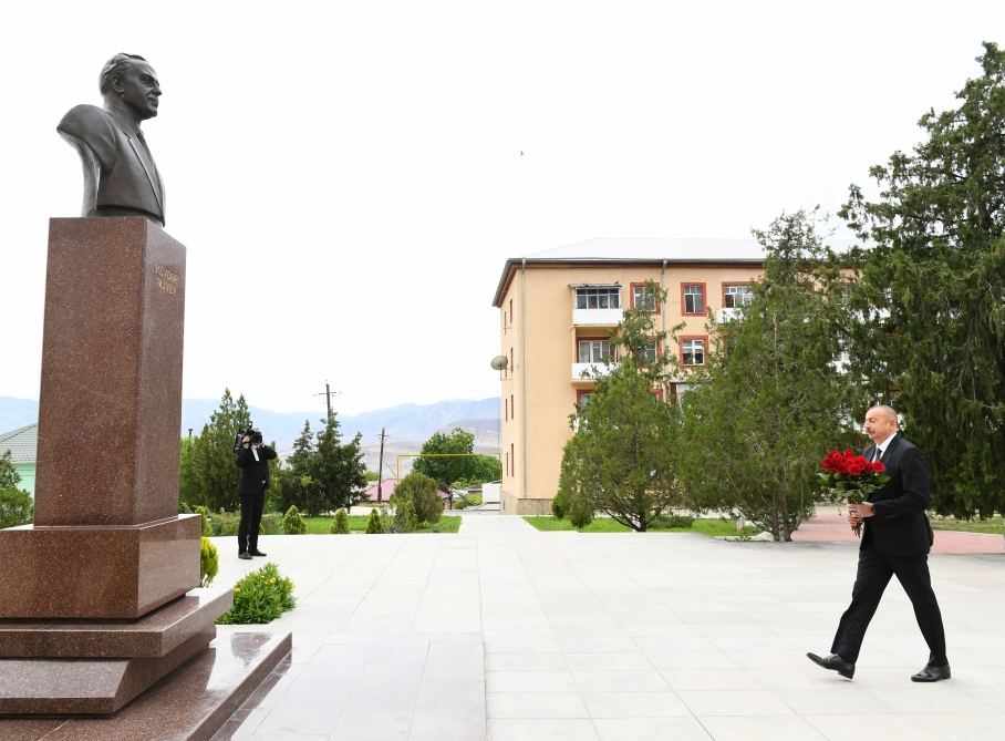 President Aliyev attends launch of project for reconstruction of drinking water supply, sewerage systems in Ordubad (PHOTO)