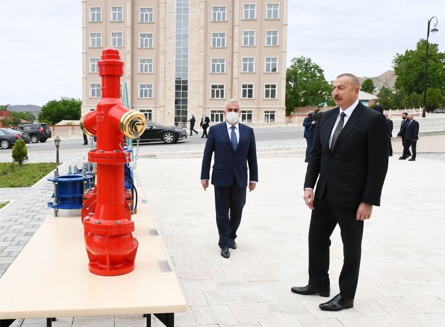 Президент Ильхам Алиев принял участие в открытии проекта реконструкции систем питьевого водоснабжения в Ордубаде (ФОТО)