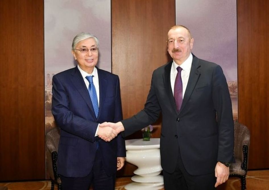 Президент Ильхам Алиев поздравил Касым-Жомарта Токаева по случаю избрания председателем партии «Nur Otan»