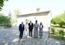 Azerbaijani president, first lady visit secondary school No 1 and Saint Elisæus Jotaari Church in Nij settlement, Gabala (PHOTO) (UPDATE)