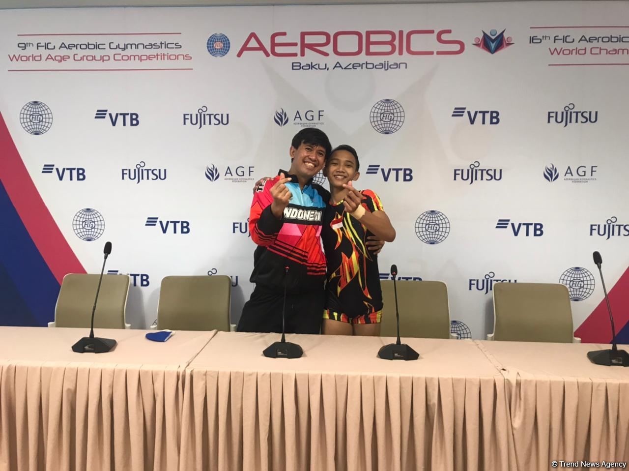 World Aerobic Gymnastics Competition in Baku perfectly organized -  Indonesian athlete