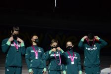 В Баку состоялась церемония награждения победителей Всемирных соревнований по аэробной гимнастике среди групп (ФОТО)