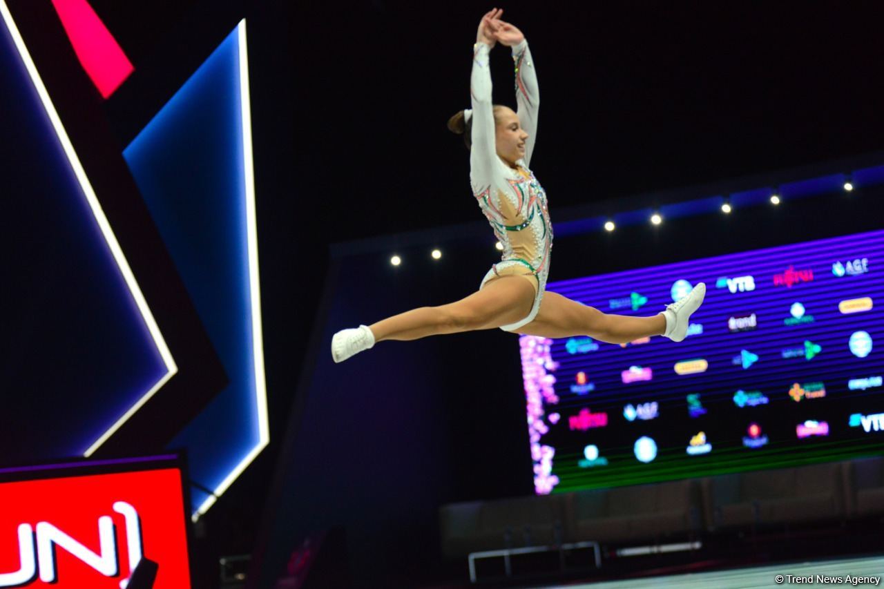 Finalists of Aerobic Gymnastics World Age Group Competition continue performing in Baku (PHOTO)