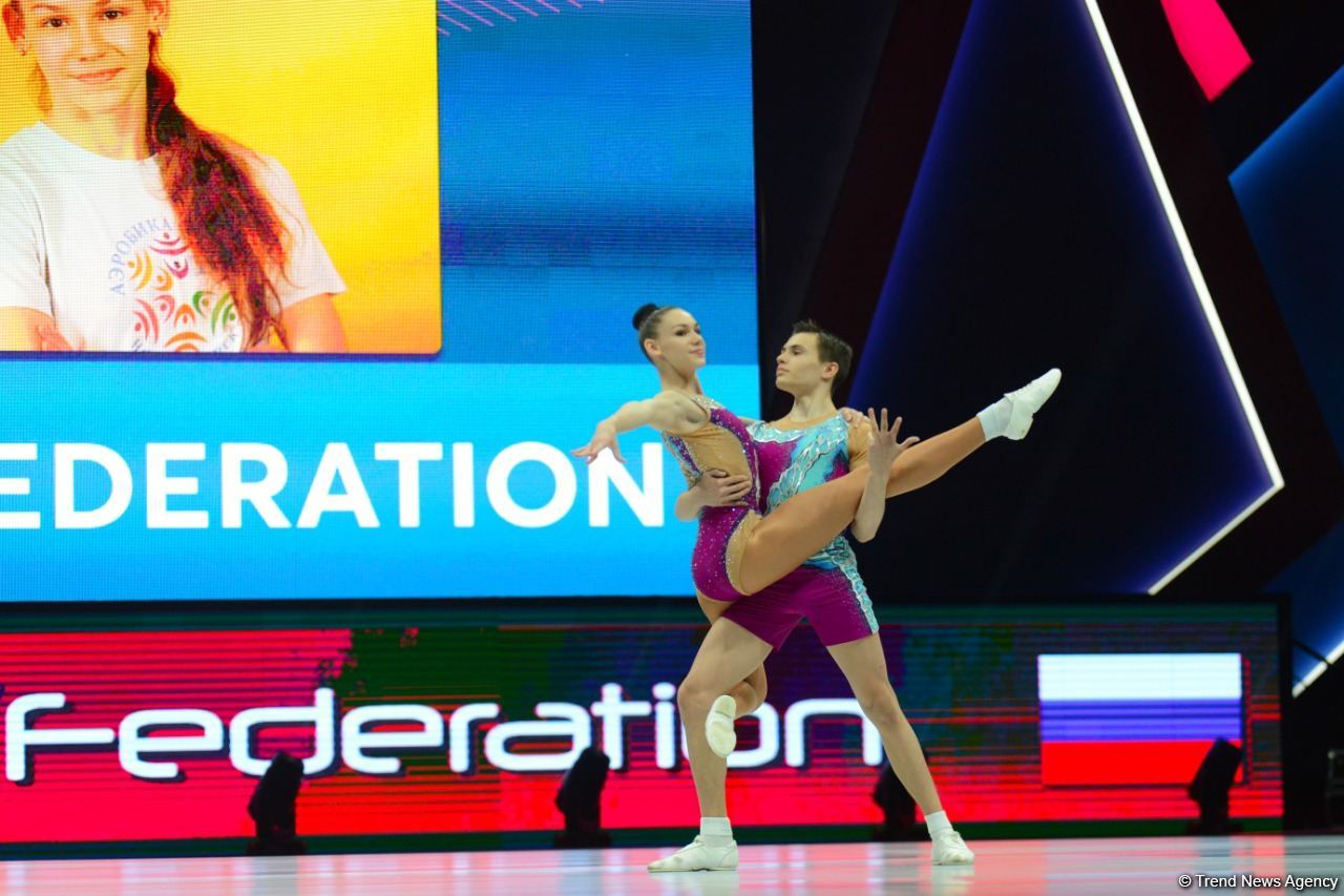 Finalists of Aerobic Gymnastics World Age Group Competition continue performing in Baku (PHOTO)