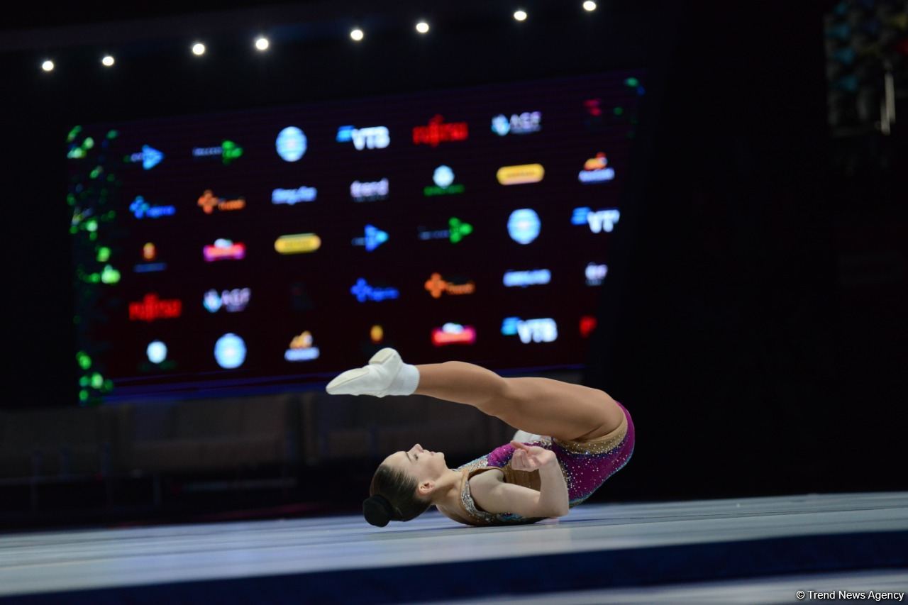 Finalists of Aerobic Gymnastics World Age Group Competition continue performing in Baku (PHOTO)