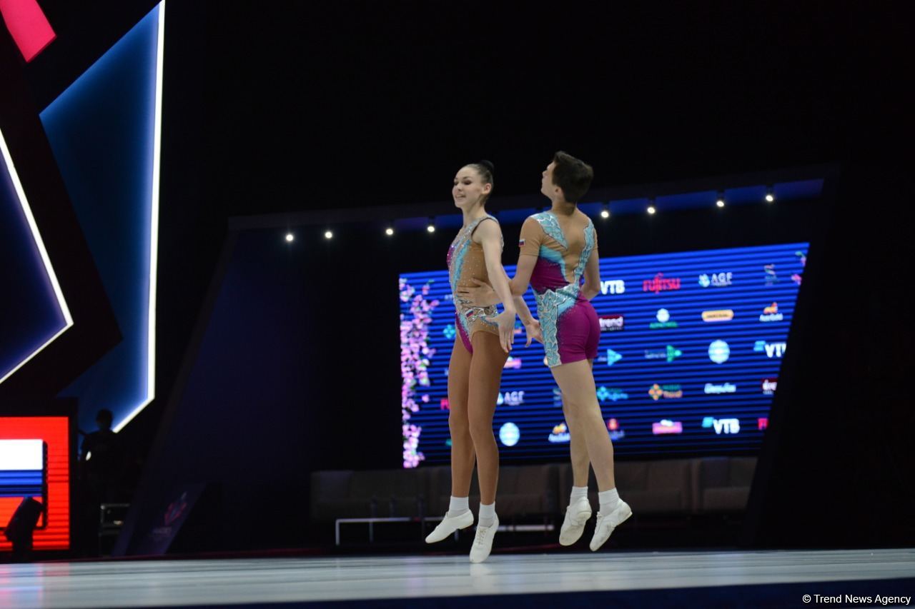 Finalists of Aerobic Gymnastics World Age Group Competition continue performing in Baku (PHOTO)