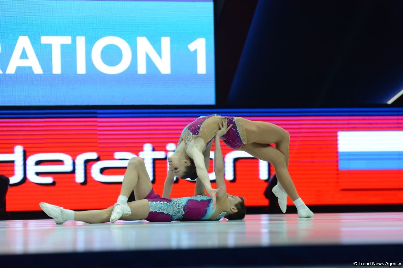 Finalists of Aerobic Gymnastics World Age Group Competition continue performing in Baku (PHOTO)