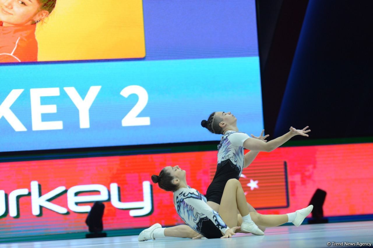 Finalists of Aerobic Gymnastics World Age Group Competition continue performing in Baku (PHOTO)