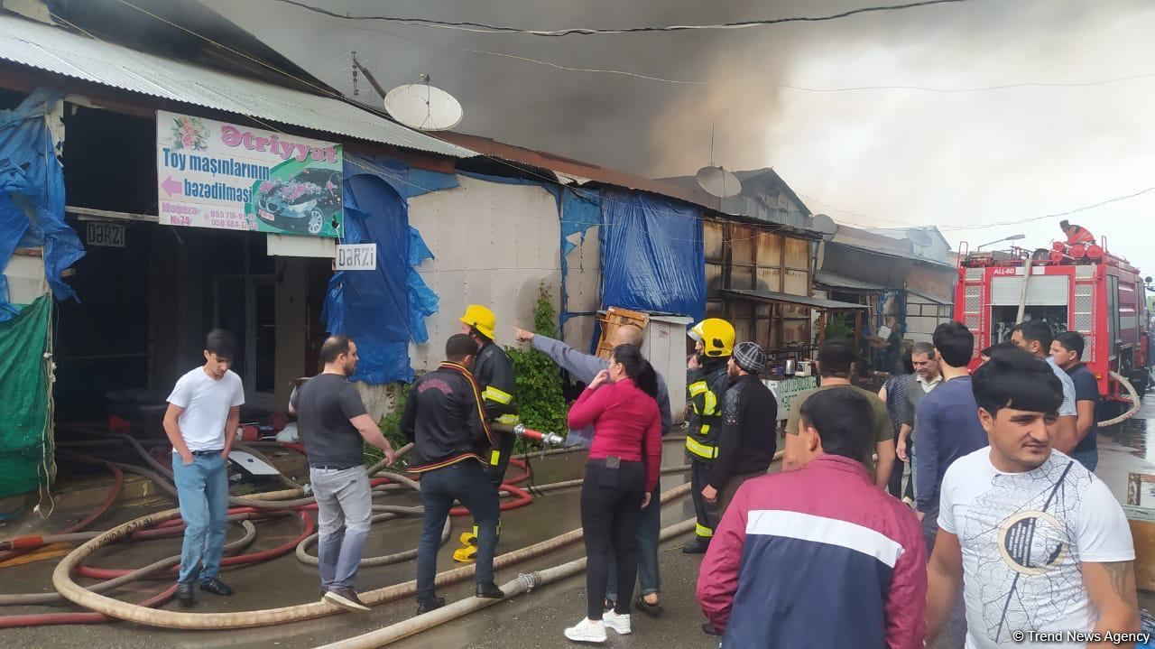 Пожар на рынке в Барде потушен (ФОТО/ВИДЕО)