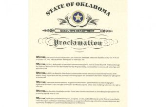 Oklahoma governor signs declaration to mark 103rd anniversary of Azerbaijan Democratic Republic