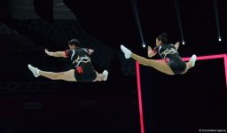 Лучшие моменты второго дня чемпионата мира по аэробной гимнастике в Баку (ФОТО)