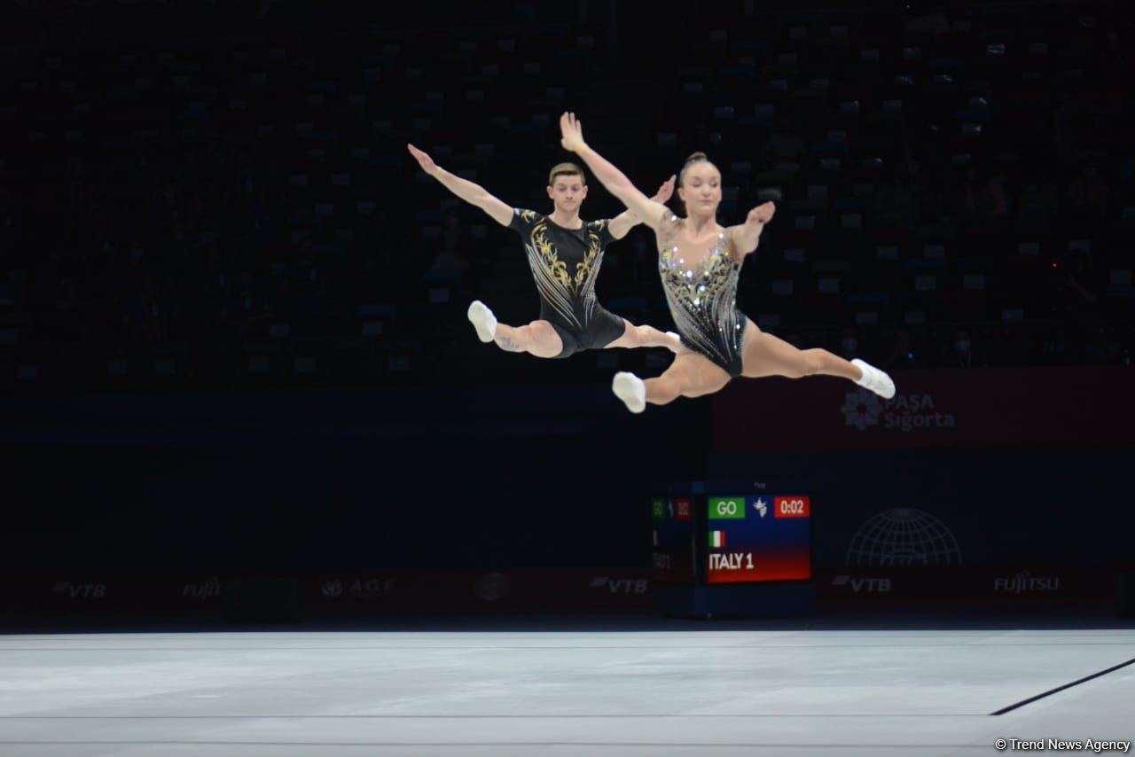 Finalists among mixed pairs at World Aerobic Gymnastics Championships