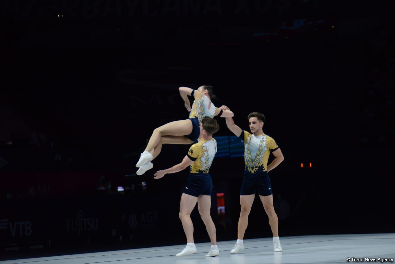 В Баку стартовали финальные соревнования 16-го чемпионата мира по аэробной гимнастике (ФОТО)