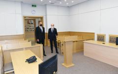 Президент Ильхам Алиев принял участие в открытии нового административного здания Сураханского районного суда (ФОТО) (версия 2)