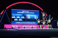 Золотую медаль ЧМ по аэробной гимнастике в Баку среди групп завоевала команда Румынии (ФОТО)