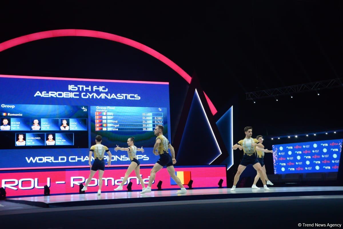 Romanian team takes first place at World Aerobic Gymnastics Championships among groups (PHOTO)