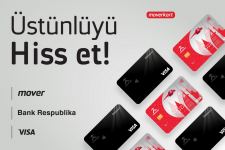 Mover “Bank Respublika”nın dəstəyilə yeni sərfəli “VISA Moverkart” kartlarını təqdim edib