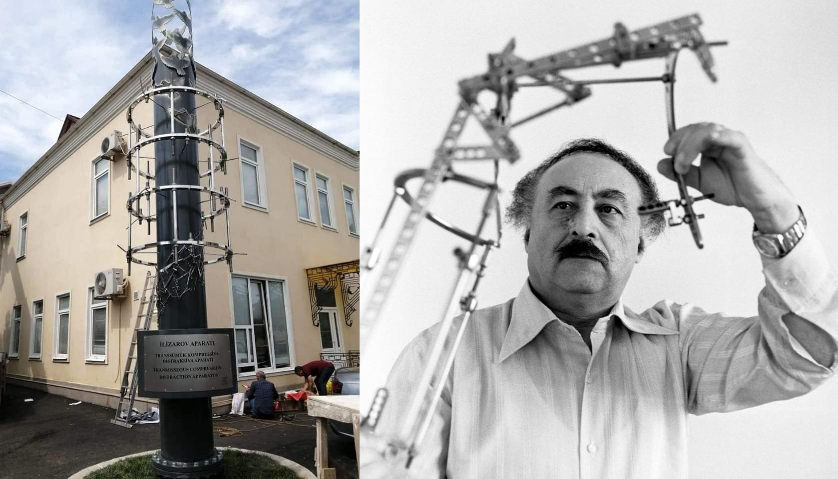 В Гусары установлен оригинальный памятник аппарату Илизарова весом в 2 тонны (ФОТО)