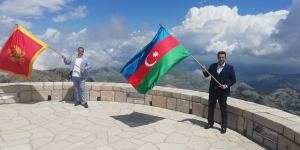 Monteneqronun Lovçen zirvəsində Azərbaycan bayrağı dalğalandırılıb (FOTO)