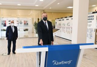Azerbaijani president inaugurates 110/35/6 kV “Binagadi” substation  (PHOTO)