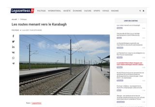 French newspaper publishes article about roads under construction in Karabakh region