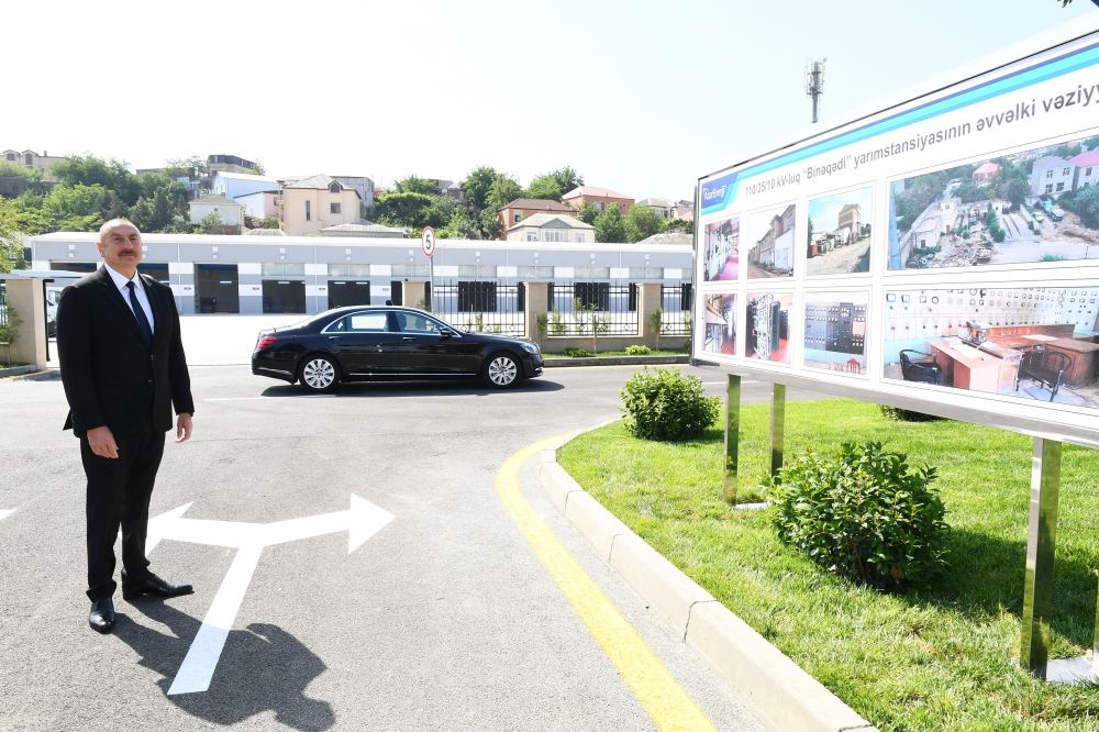 Prezident İlham Əliyev 110/35/6 kilovoltuq “Binəqədi” yarımstansiyasının açılışını edib (FOTO) - Gallery Image