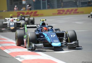 Main Formula 2 race starts in Baku