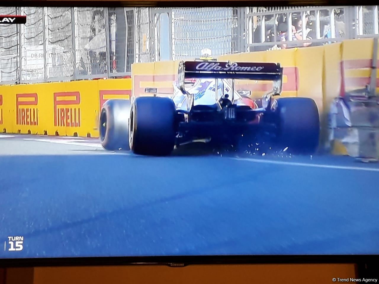 Another crash takes place at F-1 Qualifying Session of Azerbaijan Grand Prix (PHOTO)