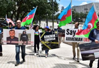 Protest held in Houston against Armenia's refusal to provide minefield maps to Azerbaijan (PHOTO)