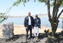 President Ilham Aliyev visits Ashaghy Kondalanchay reservoir in Fuzuli (PHOTO)